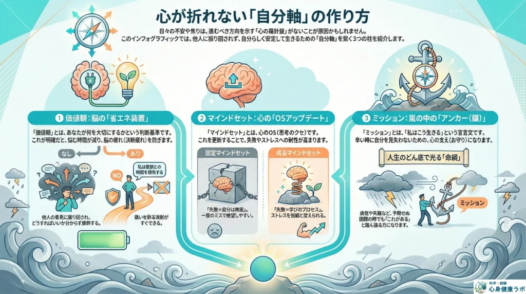 心が折れない自分軸の作り方