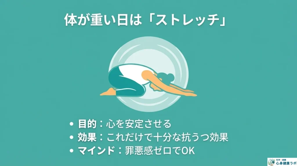 体が重い日はストレッチ