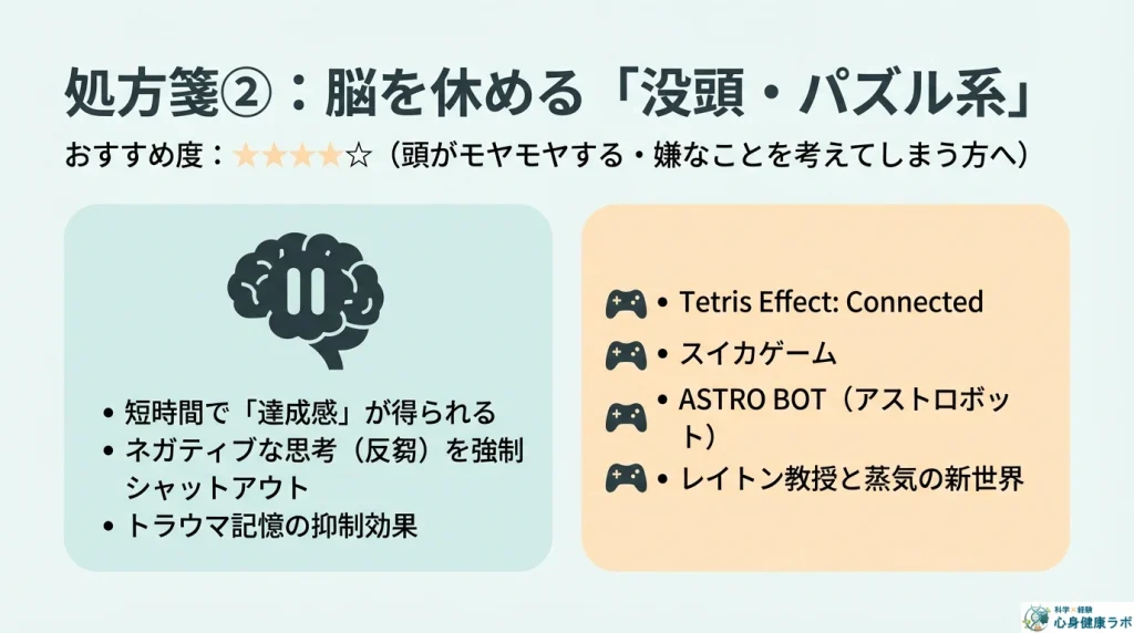 脳を休める没頭・パズル系