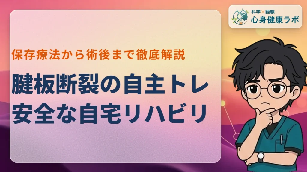 腱板断裂の自主トレ方法！保存と術後の正しい自宅リハビリ